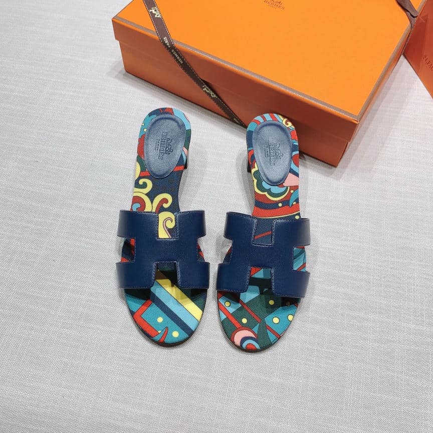 Hermes floral print sandals-3